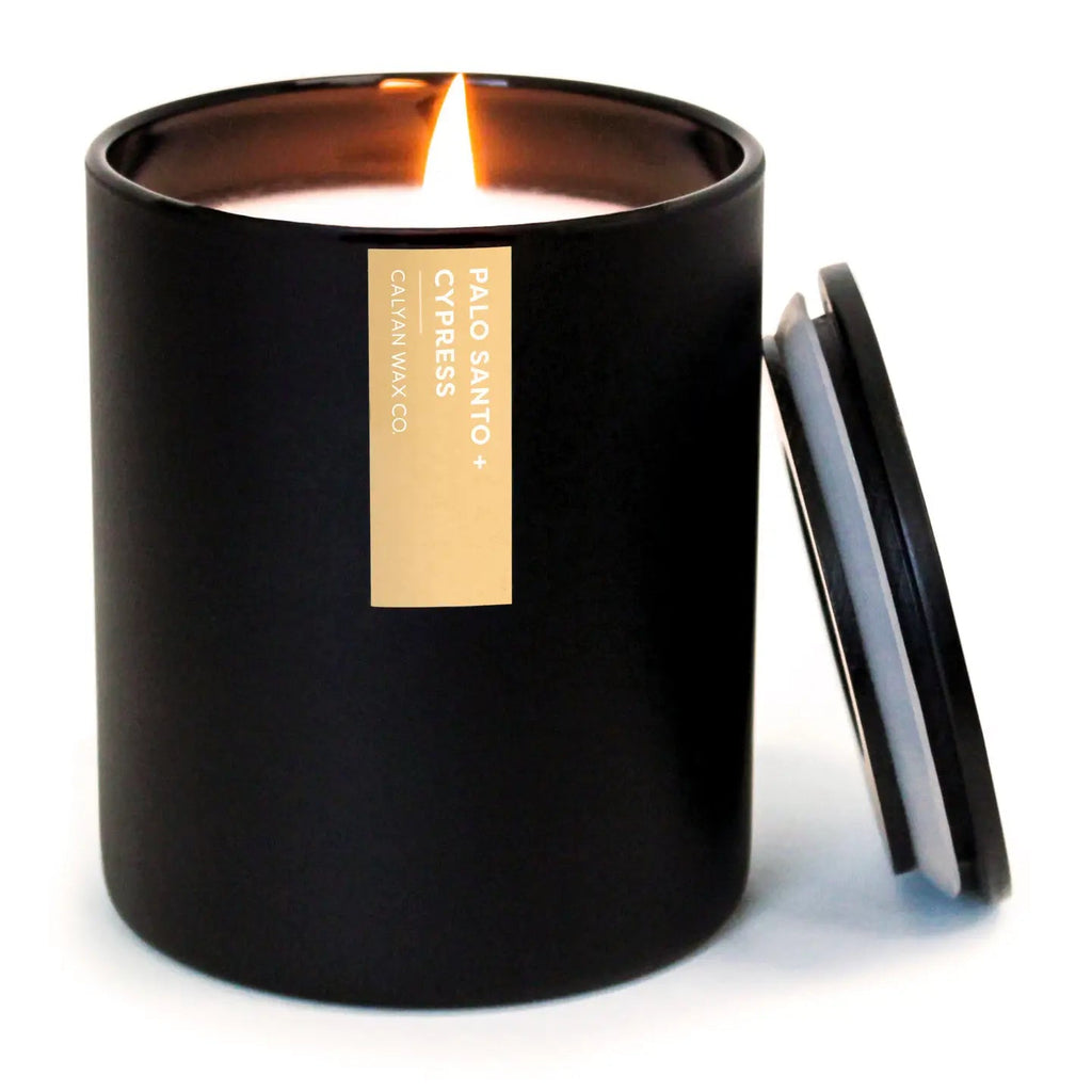 Palo Santo + Cypress Matte Black Tumbler | {neighborhood} Calyan Wax Co.