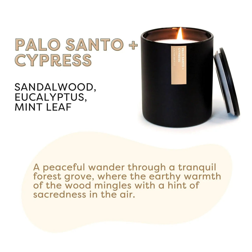 Palo Santo + Cypress Matte Black Tumbler | {neighborhood} Calyan Wax Co.